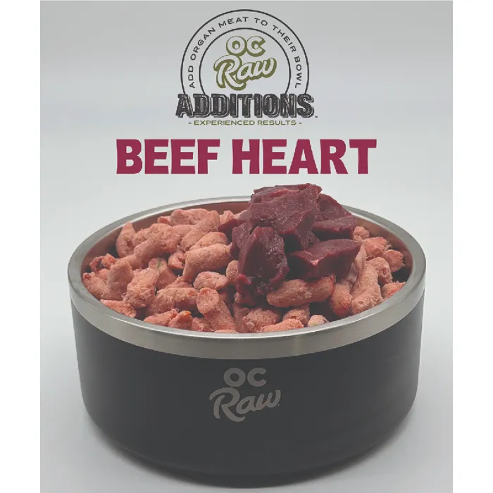 Oc Raw Frozen Treats Beef Hearts 2 lb.