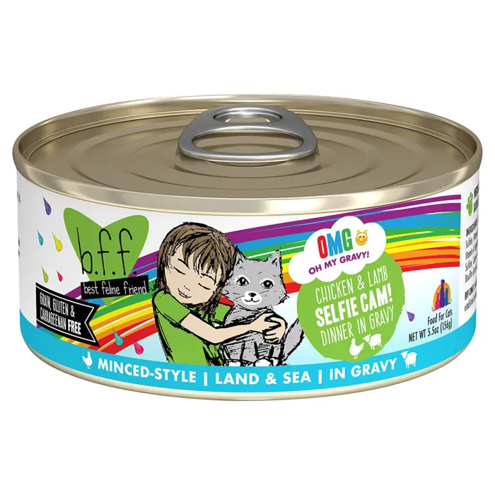Weruva Bff Omg Chicken & Lamb Selfie Cam Dinner In Gravy 5.5-oz Can