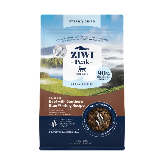 Ziwi Cat Steam Dried Beef W S Blue Whiting 1.8#