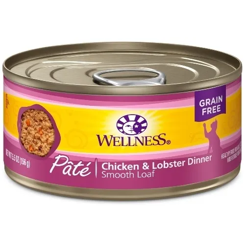 Wellness Pate Ckn & Lobster for Cats 5.5-oz.