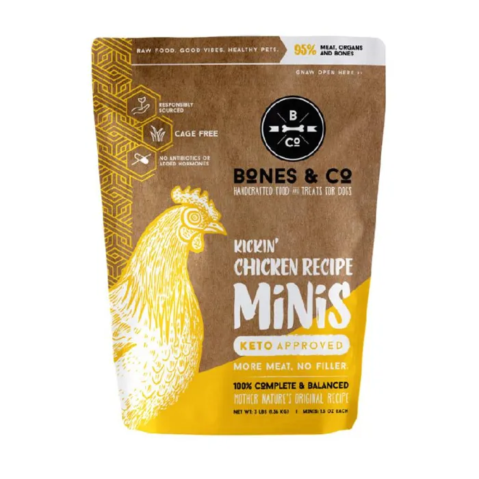 Bones & Co. Raw Kickin' Ckn for Dogs 3 lb.