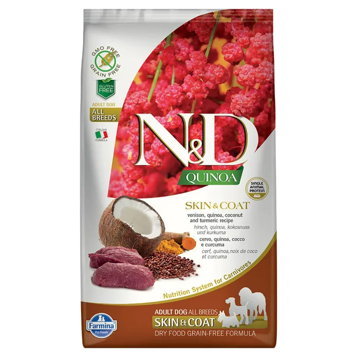 Farmina N&d Quinoa Skin & Coat Venison Dry Dog Food 15.4 lb.