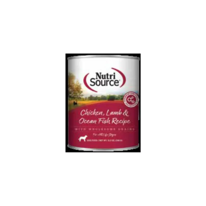 Nutrisource Dog Chicken Lamb Ocean Fish Can 12.3 oz