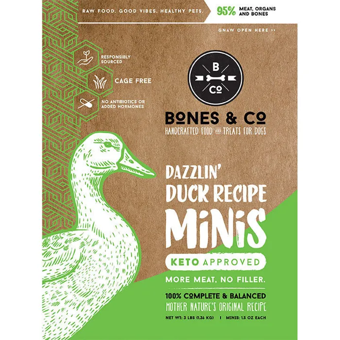 Bones & Co. Raw Dazlin' Duck for Dogs 3-lb.