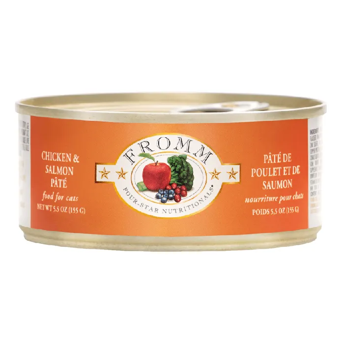 Fromm 4 Star Cat Can Pate Chicken Salmon 12/3-oz