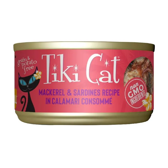 Tiki Cat Makaha Grill Mackerel, Sardine & Calamari Can 2.8 oz.