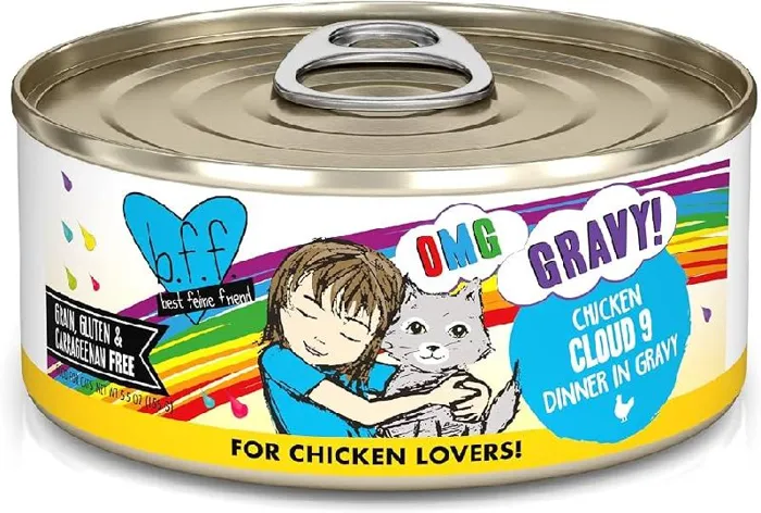Bff Omg Gravy Ckn Cloud 9 Dinner Gravy Wet Cat Food Can, 2.8-oz