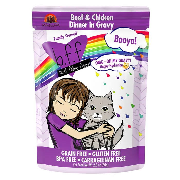 Weruva B.F.F. OMG Booya! Bf & Ckn 2.8-oz. Pch